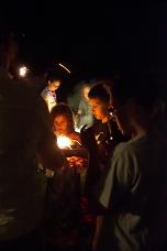Children with sparklers